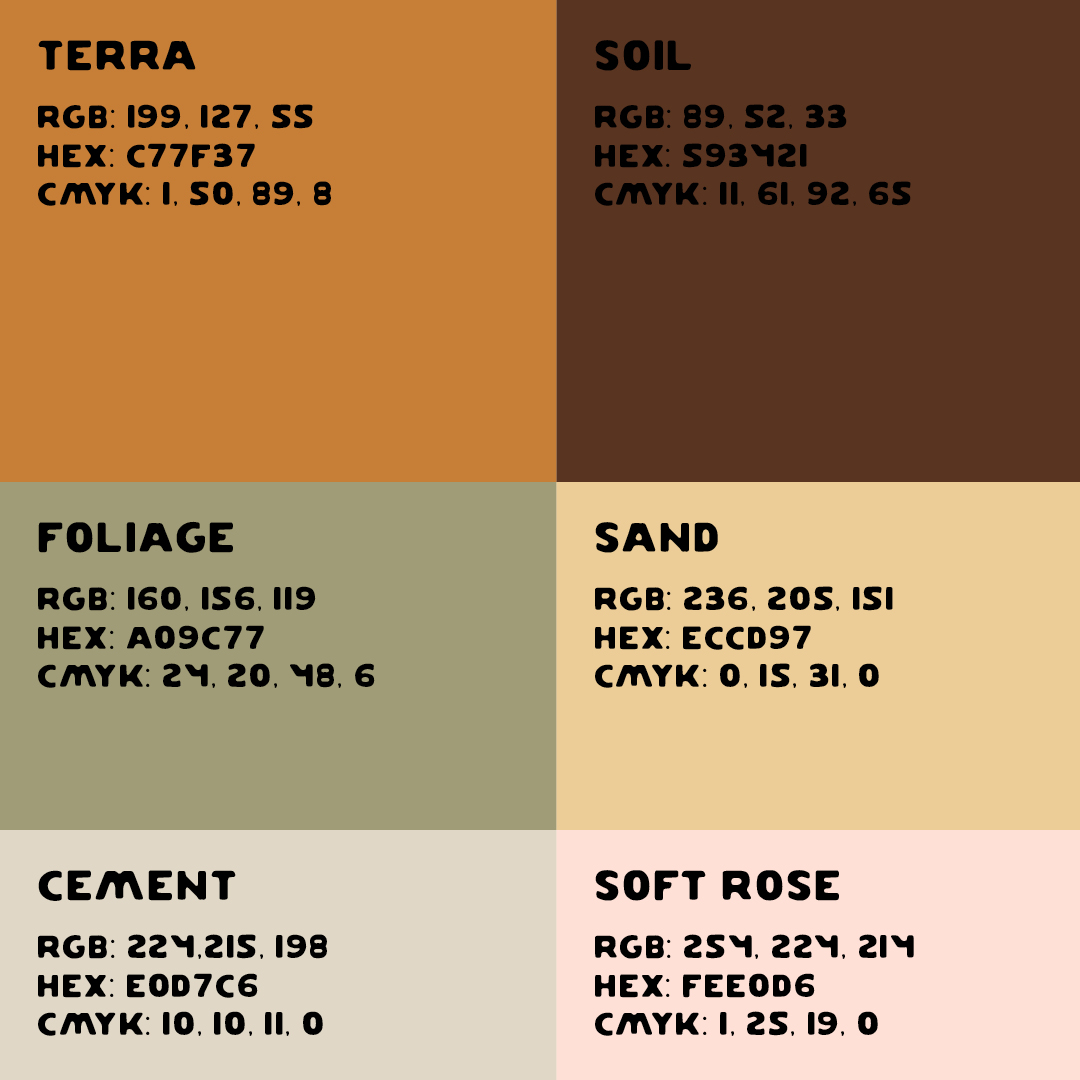Keep Planted branded color palette