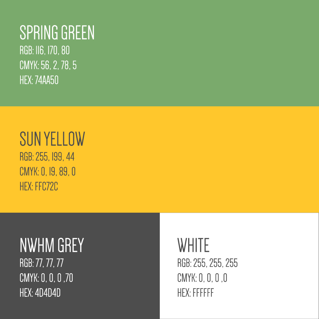 Color palette for 2018 Spring Into Savings Campaign