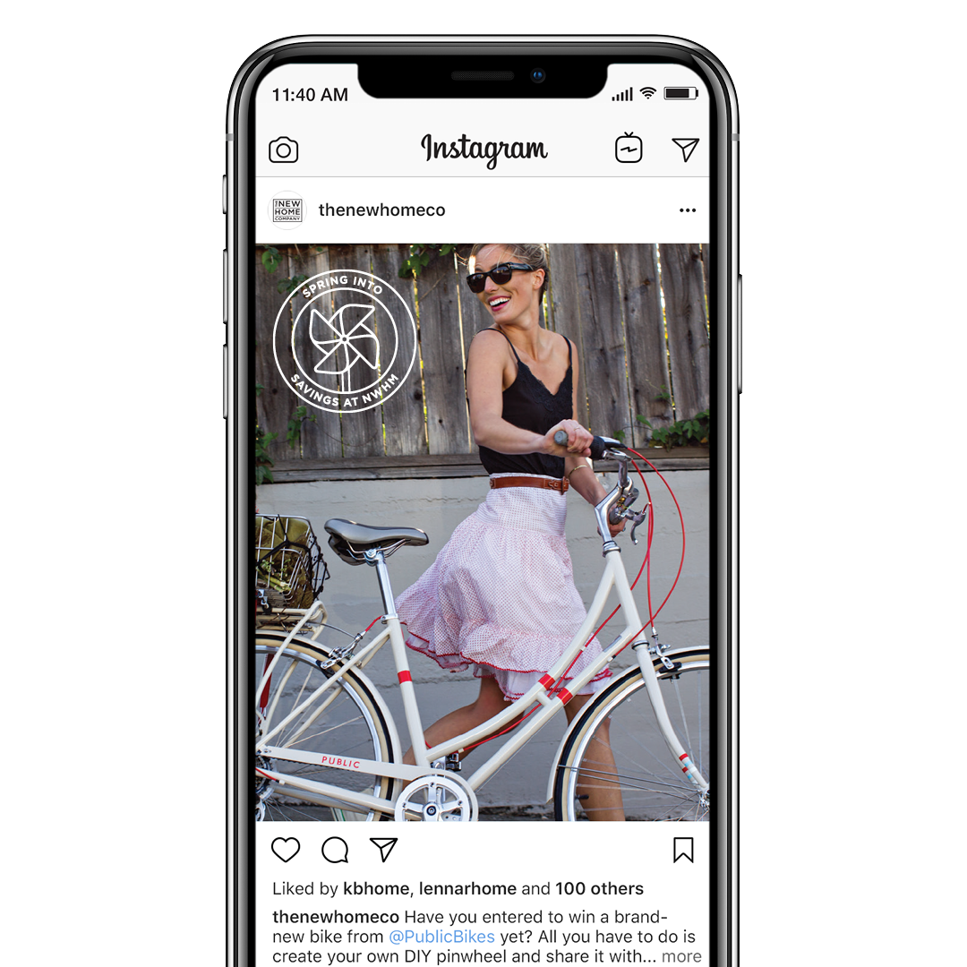 Spring Into Savings & PUBLIC Bikes Instagram post