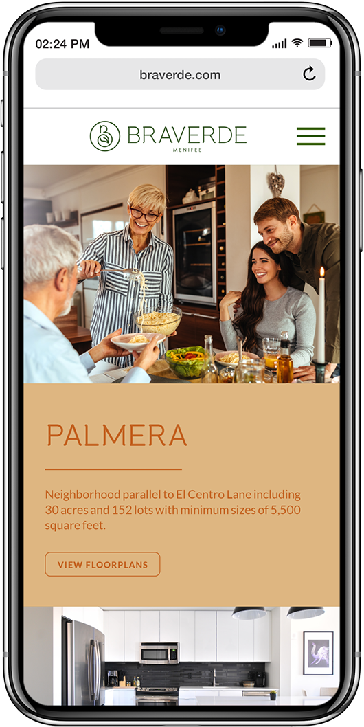 Braverde mobile website